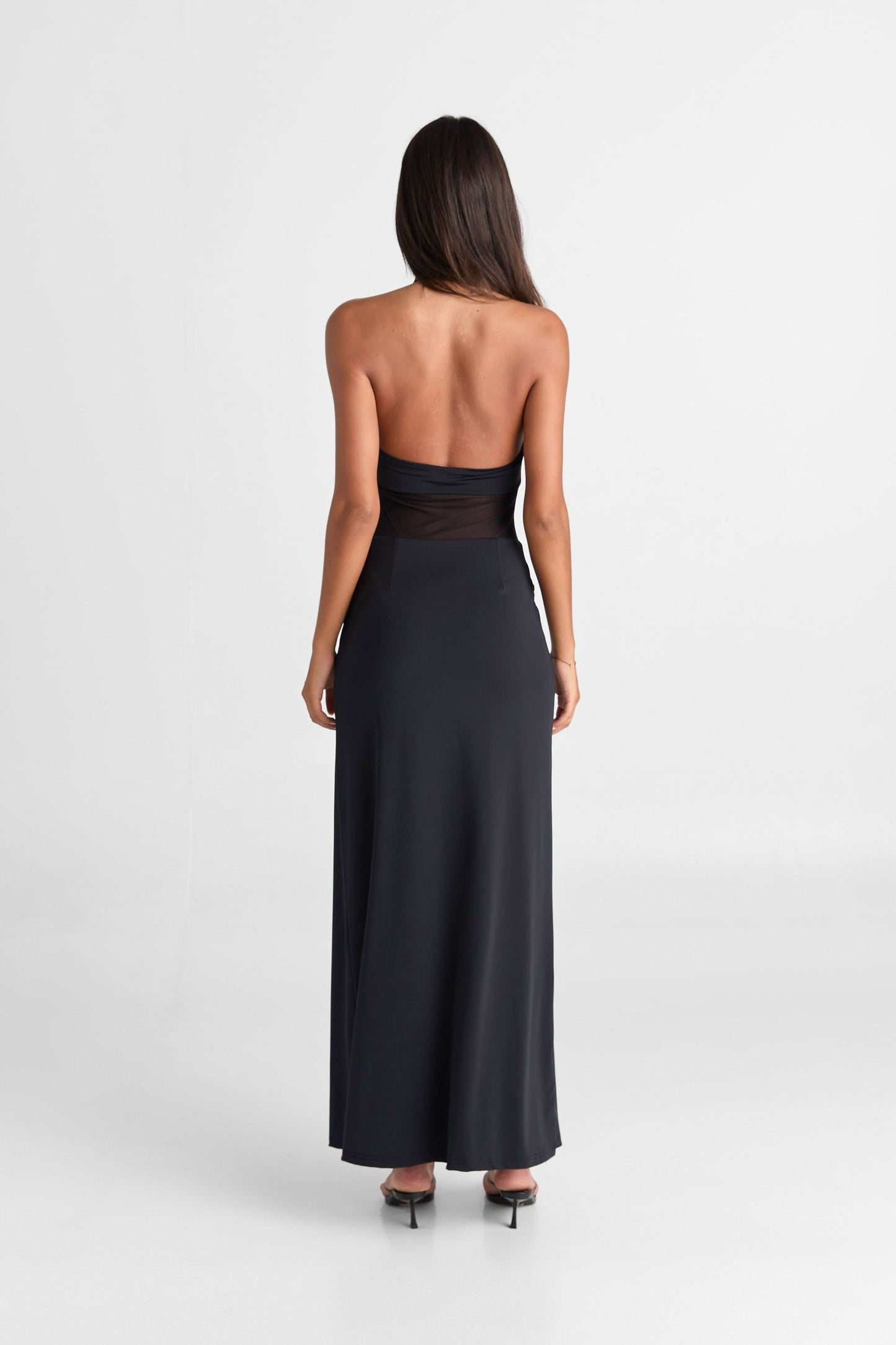 Women's Cocktail Sheer Mesh Scoop Neck Maxi Dress - product image 7