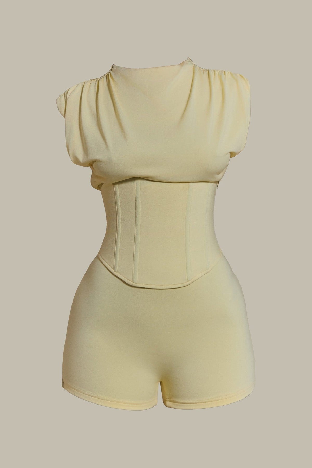 Rhea Corset High Playsuit - Butter