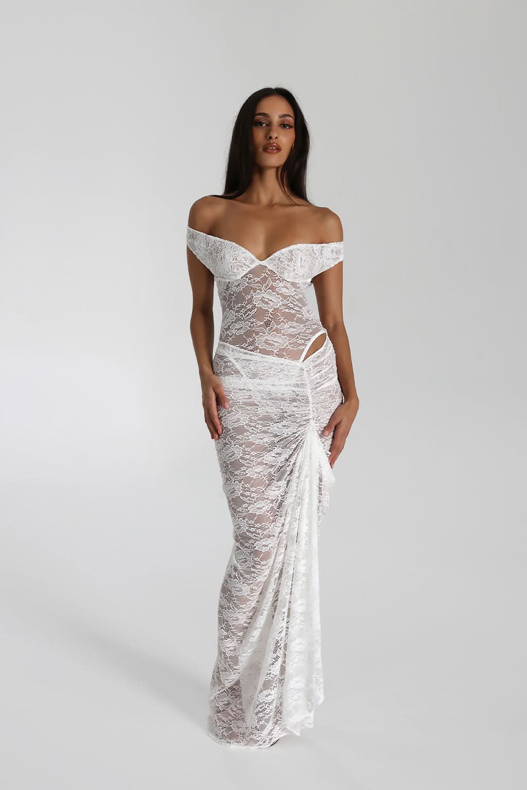Women's Cocktail Off Shoulder Lace Maxi Dress - product image 5