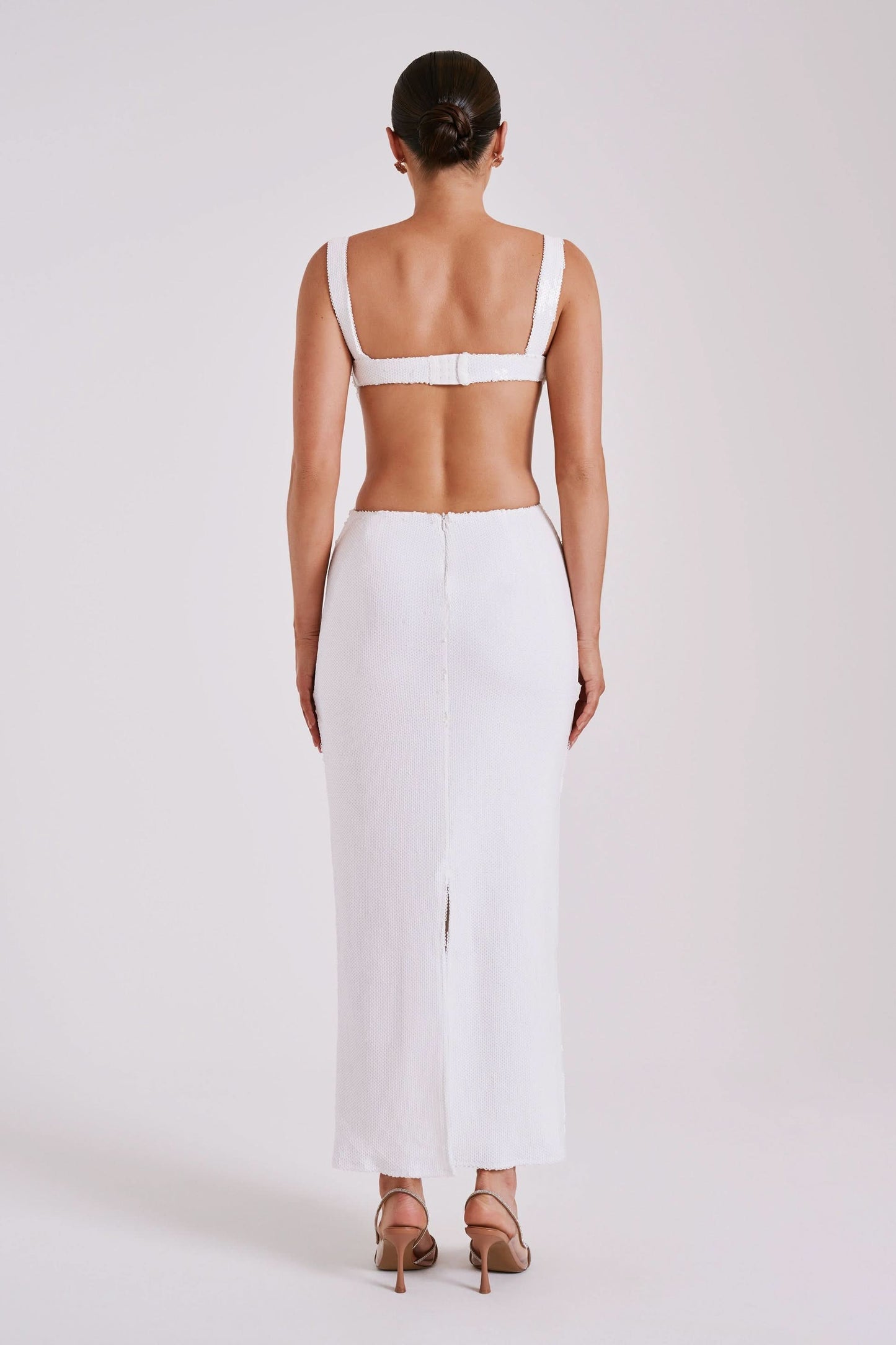 Women's Prom Sequin Square Neck Cut Out Maxi Dress - product image 9