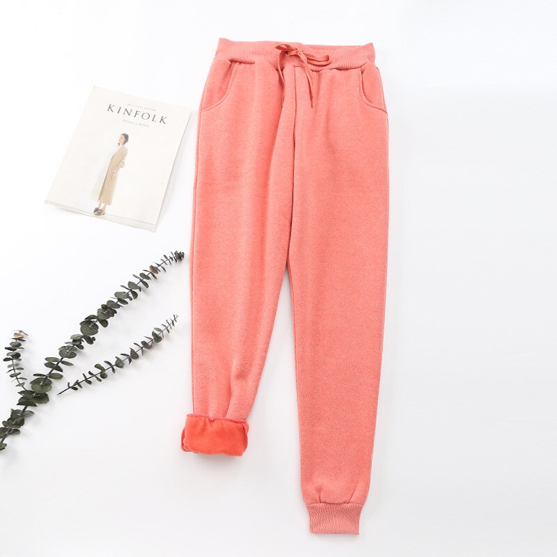 Dacia Lined Drawstring Jogger Pants - Coral