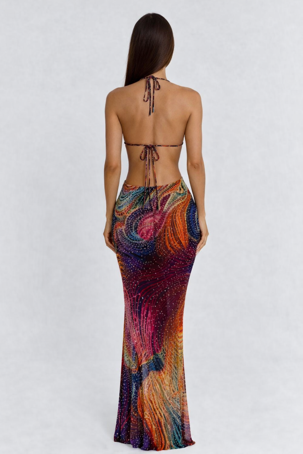 Marjolaine Sequin Maxi Dress - Iridescent Sequin