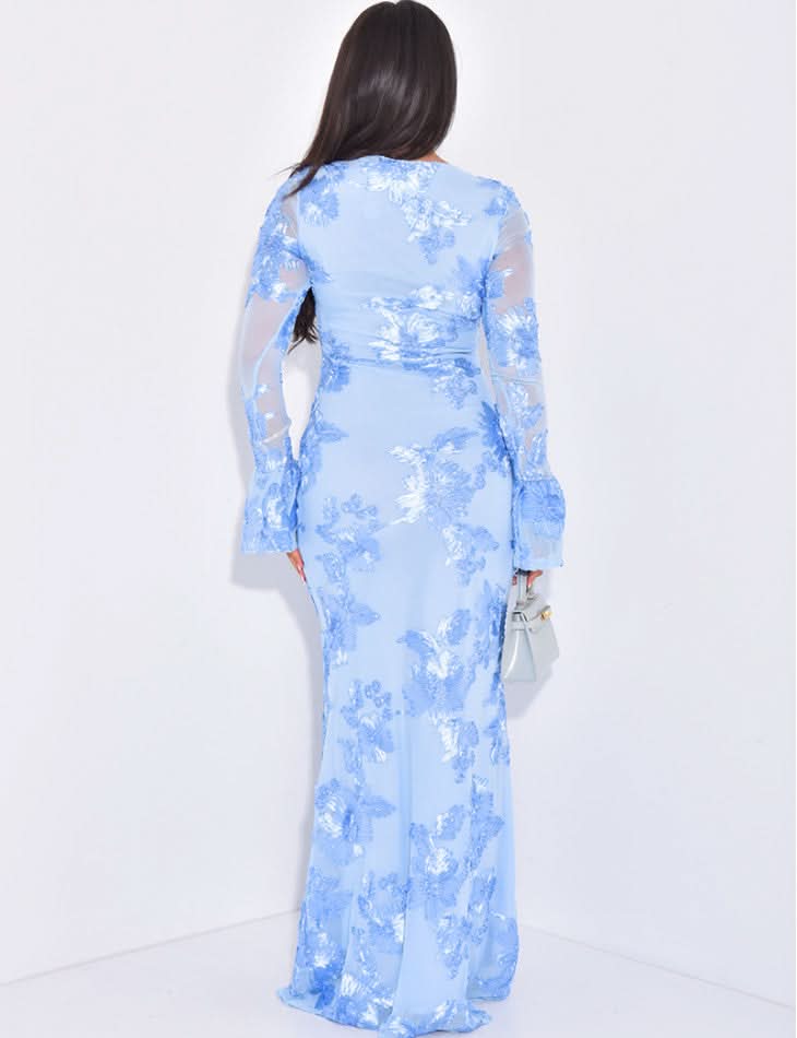 Women's Wedding Guest Floral Long Sleeve Maxi Dress - product image 5