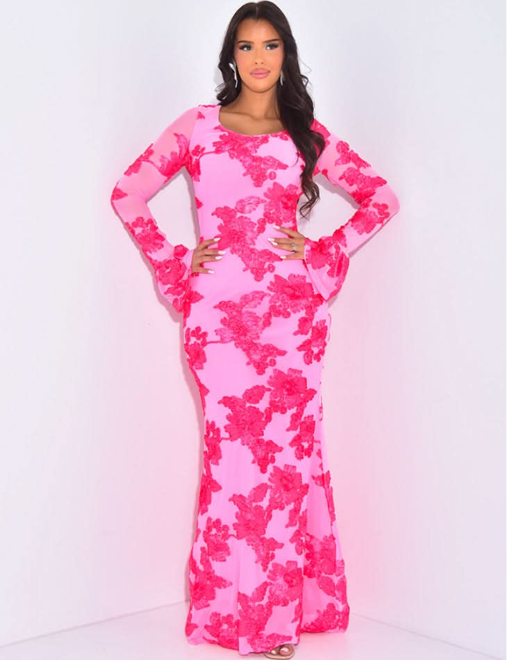 Women's Wedding Guest Floral Long Sleeve Maxi Dress - product image 2