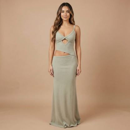 Women's Cocktail Cutout V Neck Maxi Dress - product image 2
