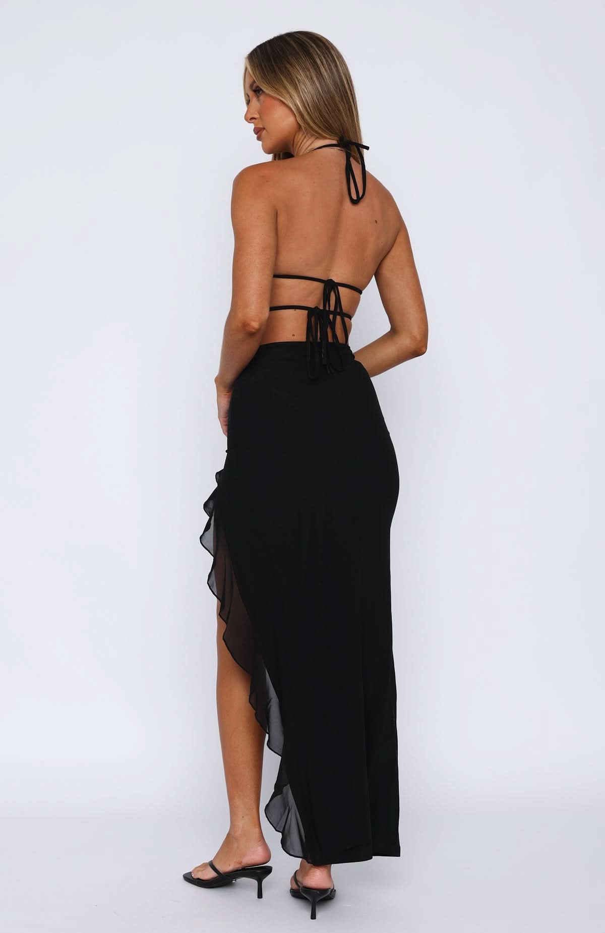 Women's Cocktail Plunge Halter High Slit Maxi Dress - product image 6