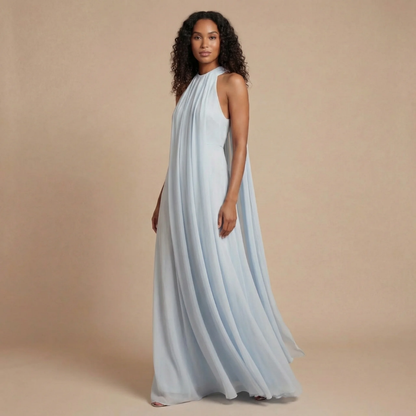 Women's Wedding Guest Halter Pleated Maxi Dress - product image 1