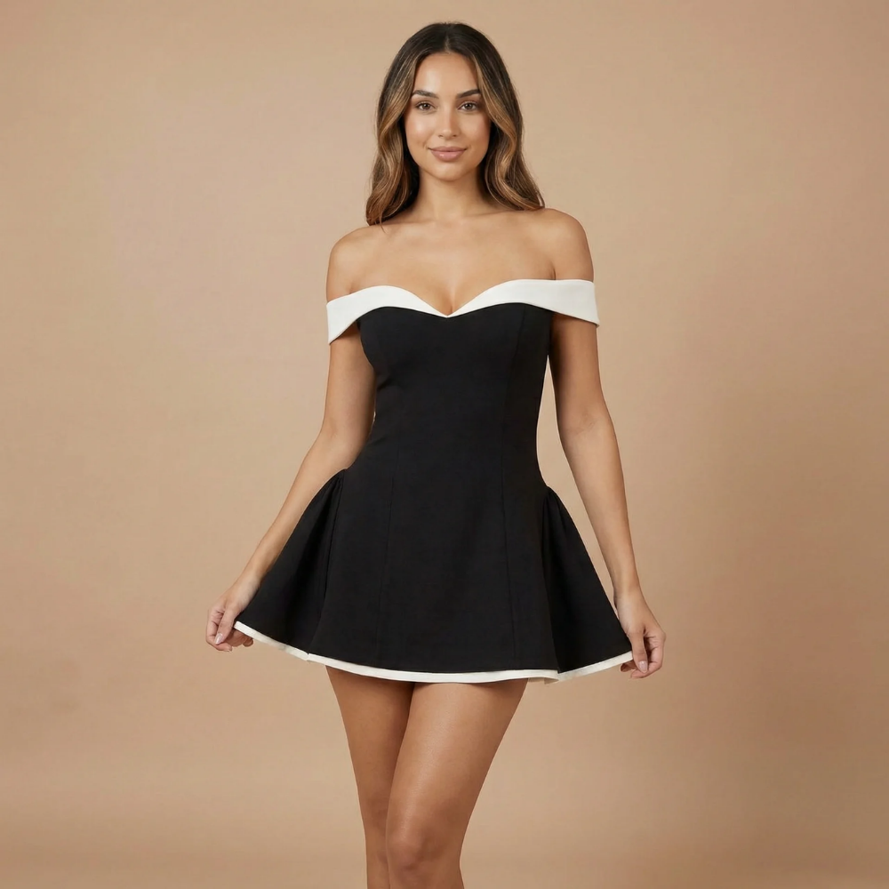 Women's Cocktail Off Shoulder Sweetheart Mini Dress - product image 1