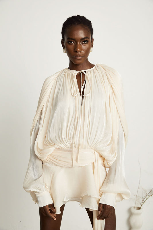 Women's Cocktail Long Sleeve Ruffled Mini Dress - product image 1