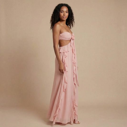 Women's Wedding Guest Ruffle Sweetheart Maxi Dress - product image 1