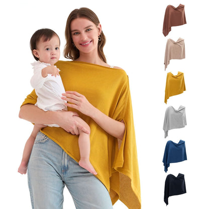 Women's Lightweight Knit Nursing Cover Poncho with Window - product image 41