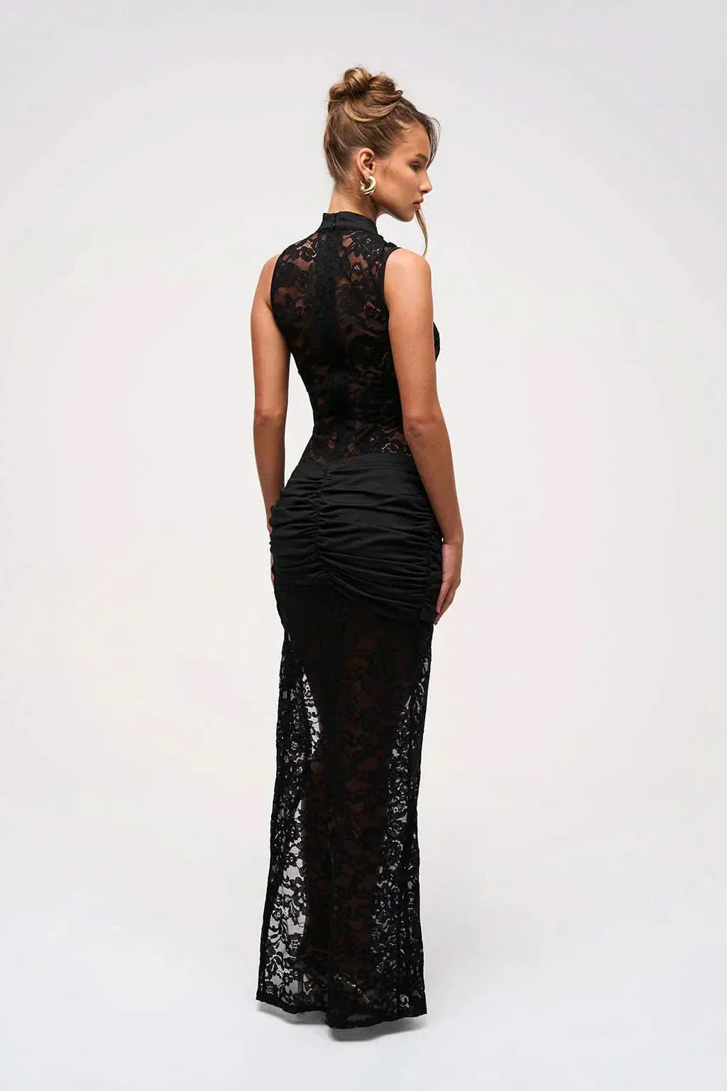 Women's Cocktail Floral Lace Maxi Dress With High Slit - product image 4