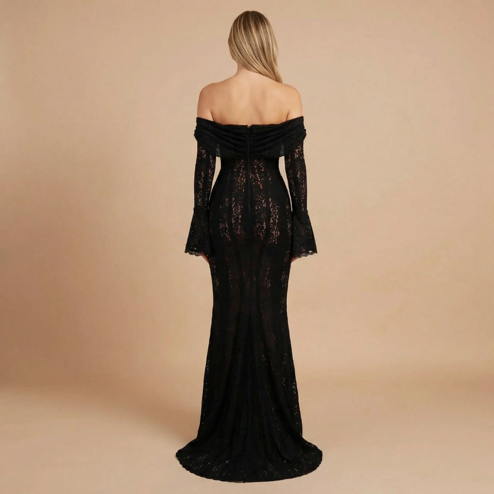 Women's Wedding Guest Off Shoulder Lace Maxi Dress - product image 4