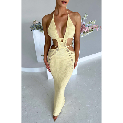 Women's Cocktail Plunge Neck Cutout Maxi Dress - product image 3