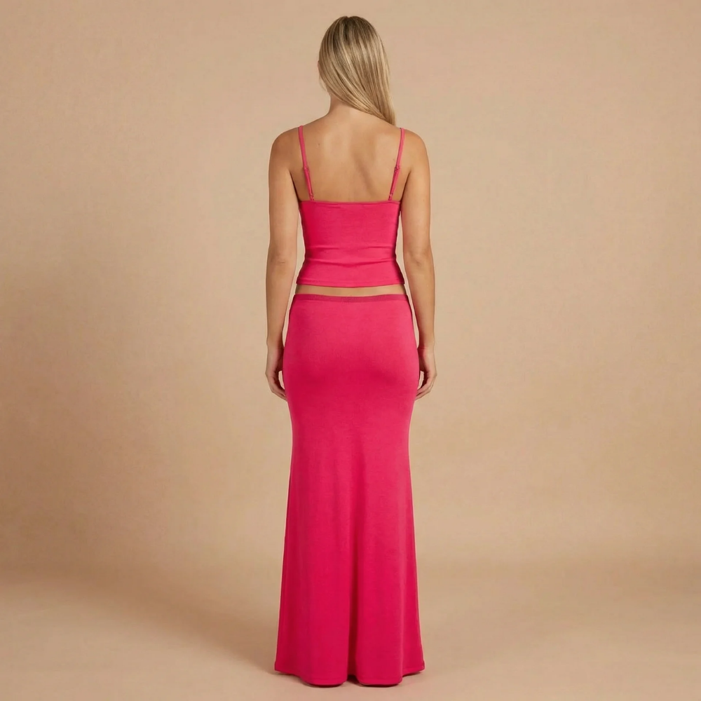 Women's Summer Maxi Skirt and Crop Top Two Piece Set - product image 2