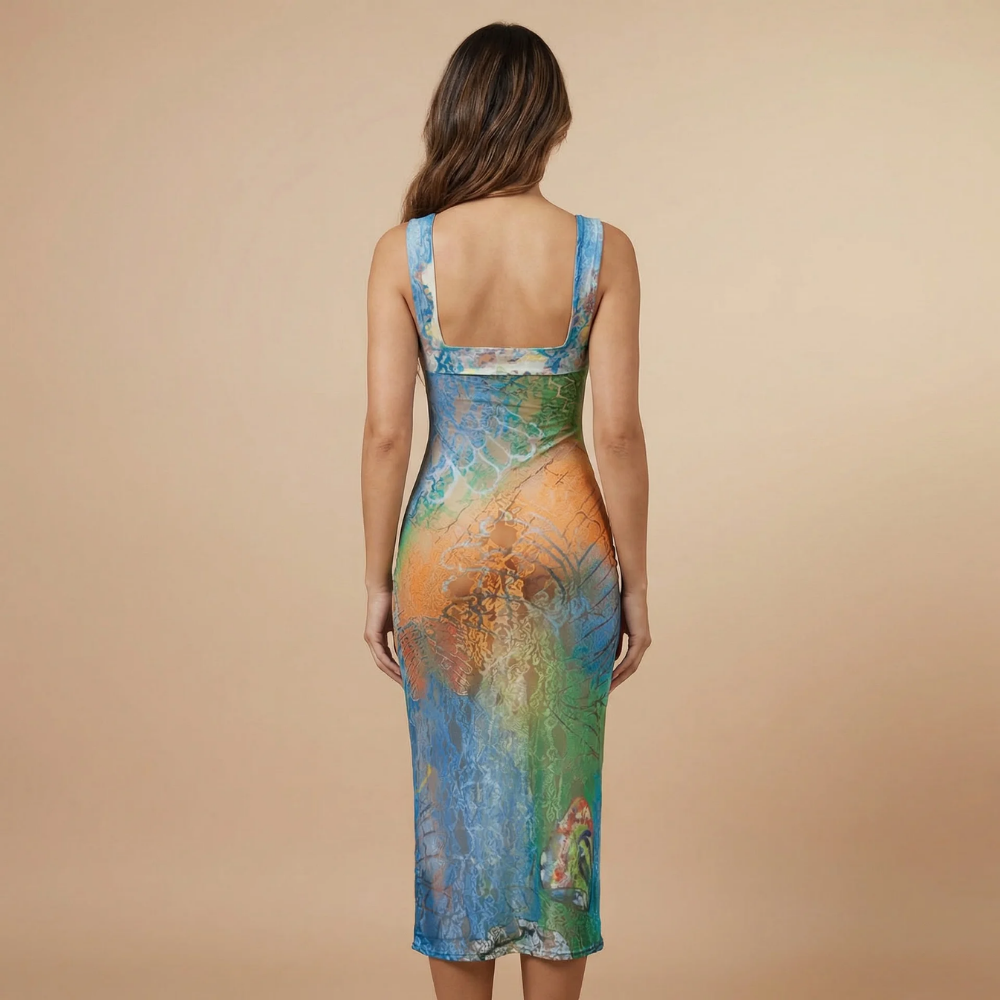 Solange Cutout Midi Dress Amari The Label Solange Cutout Midi Dress Amari The Label