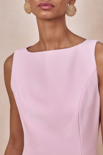Liana Pleated High Maxi Dress - Pink