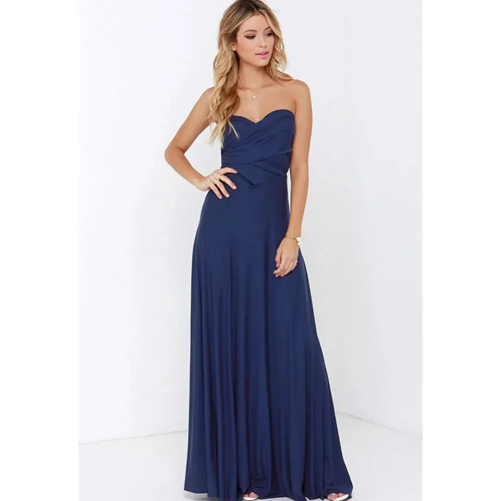 Women's Wedding Guest Sweetheart Neck Maxi Dress