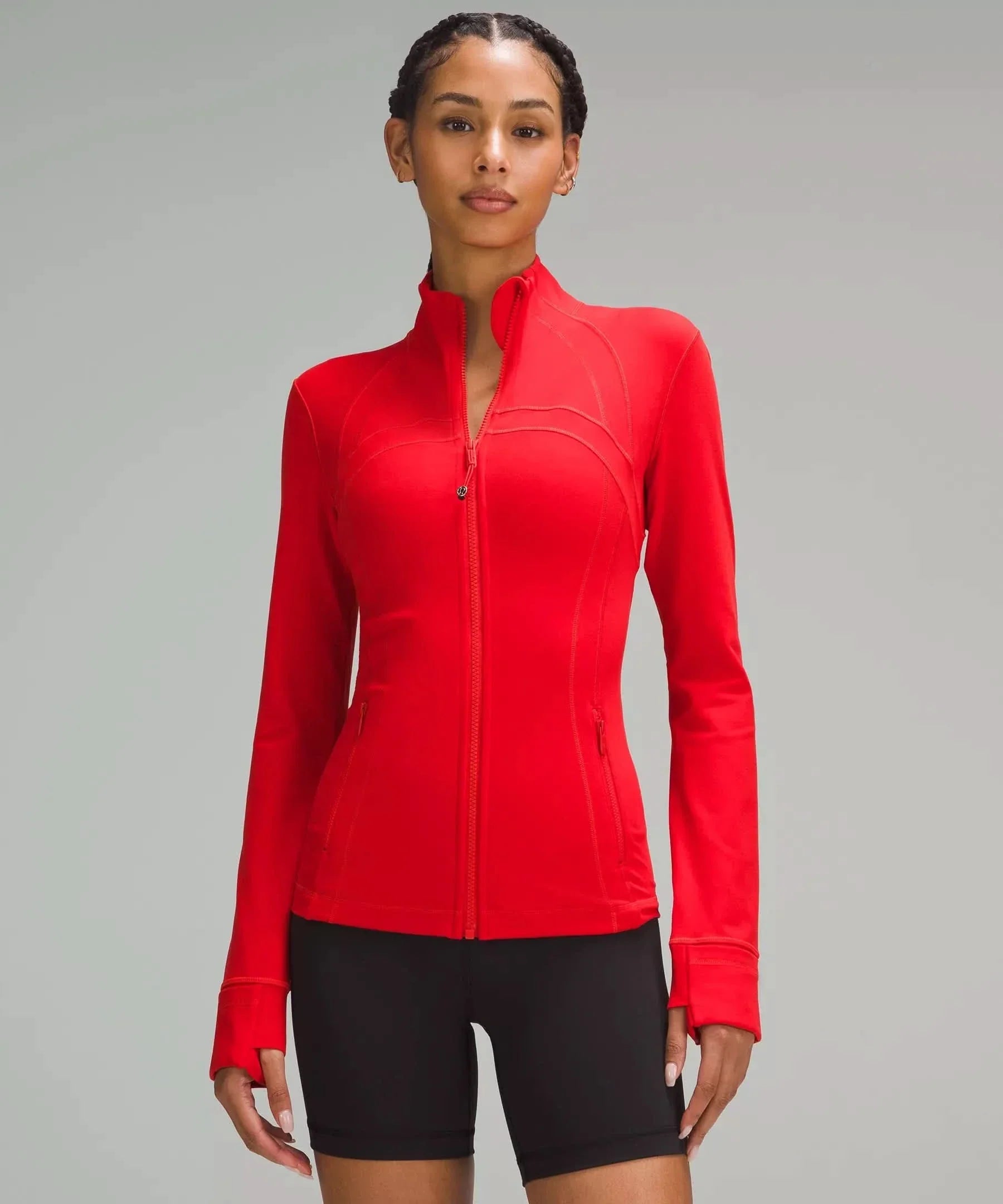 Women's Athleisure High Neck Zip Up Jacket With Pockets - product image 6