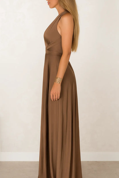 Women's Wedding Guest Sweetheart Neck Maxi Dress