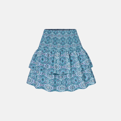 Women's Boho Print Smocked Waist Tiered Mini Skirt - product image 17