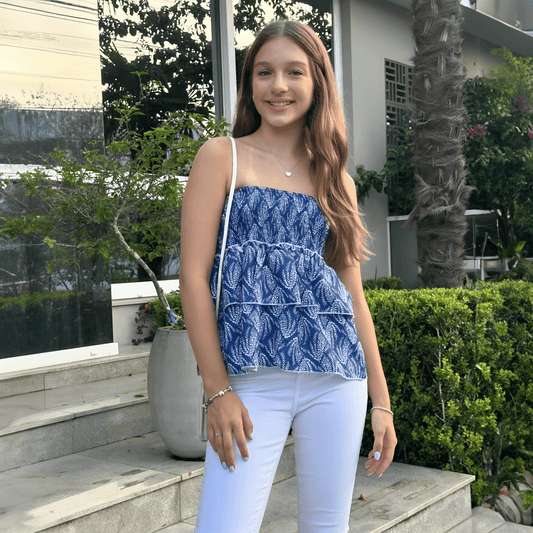 Women's Boho Print Smocked Waist Tiered Mini Skirt - product image 1