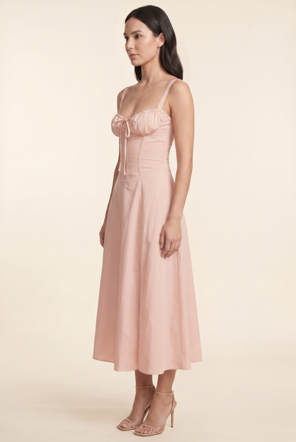 Amaia Corset Midi Dress - Light Pink
