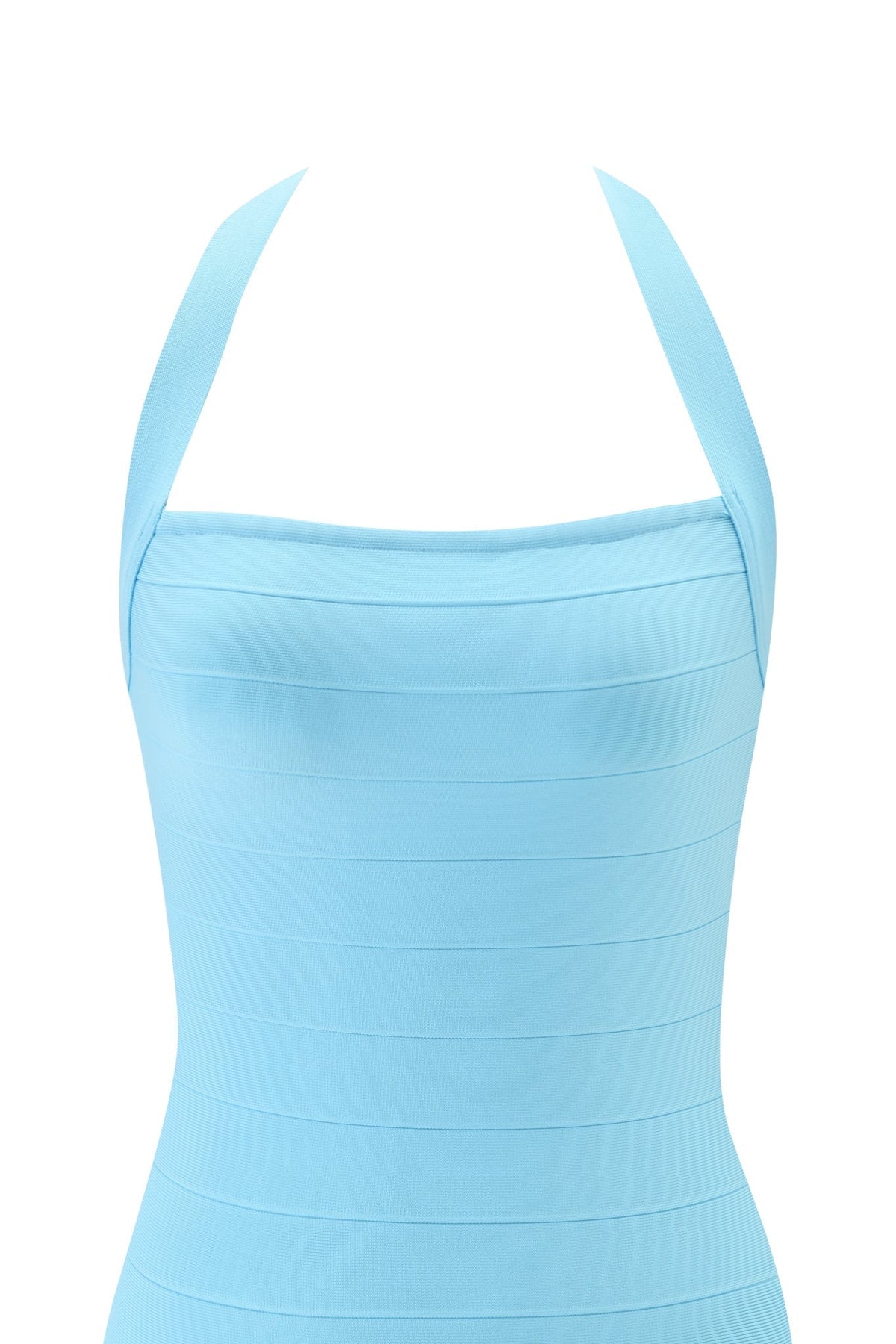Adalyn Halter Bandage Mini Dress - Baby Blue