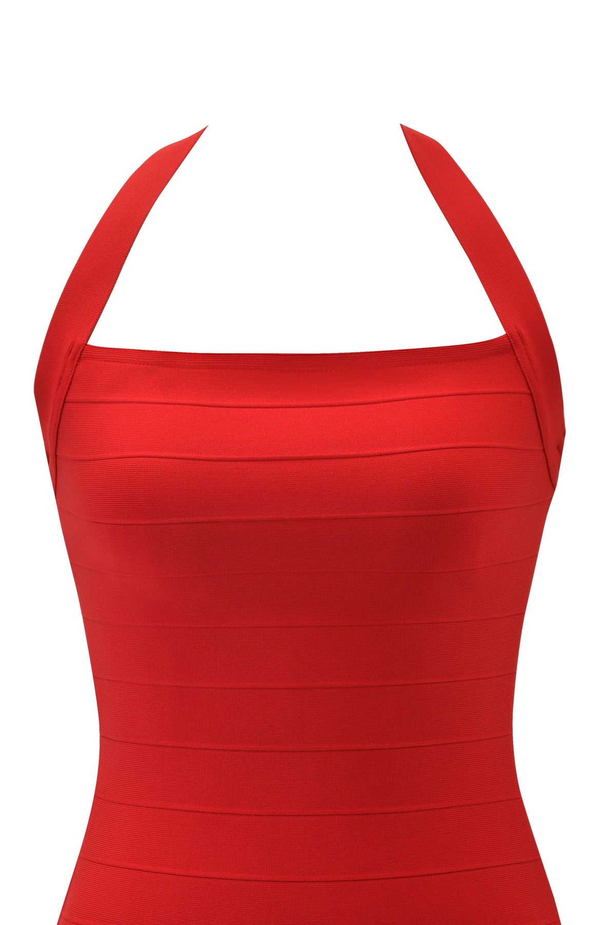 Adalyn Halter Bandage Mini Dress - Red
