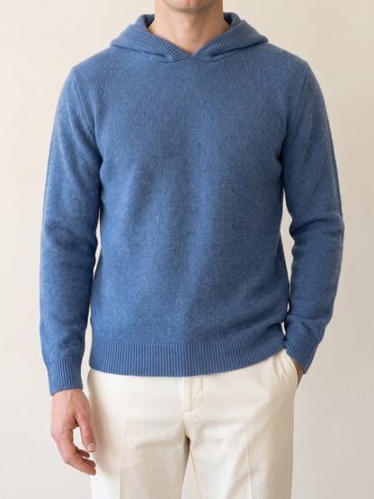 Adrian Hooded Sweater - Blue