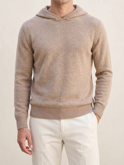 Adrian Hooded Sweater - Camel