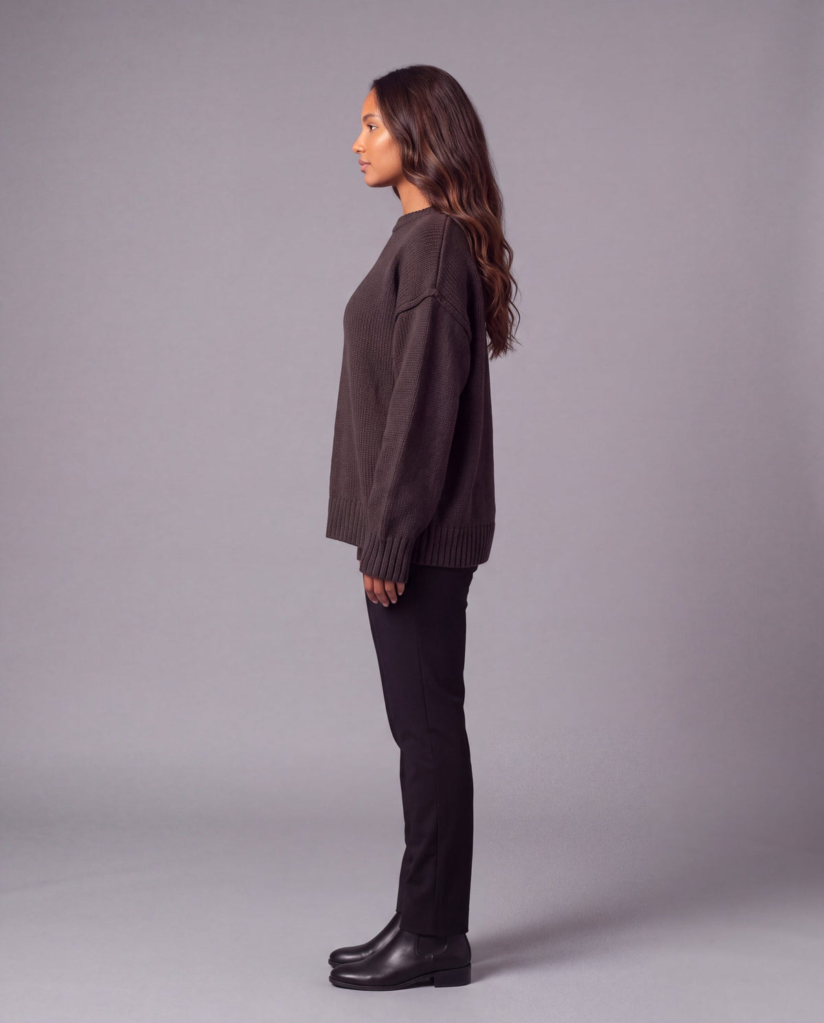Aida Crew-Neck Knit Top