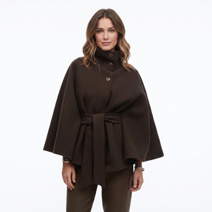 Amalia Belted Cape Coat