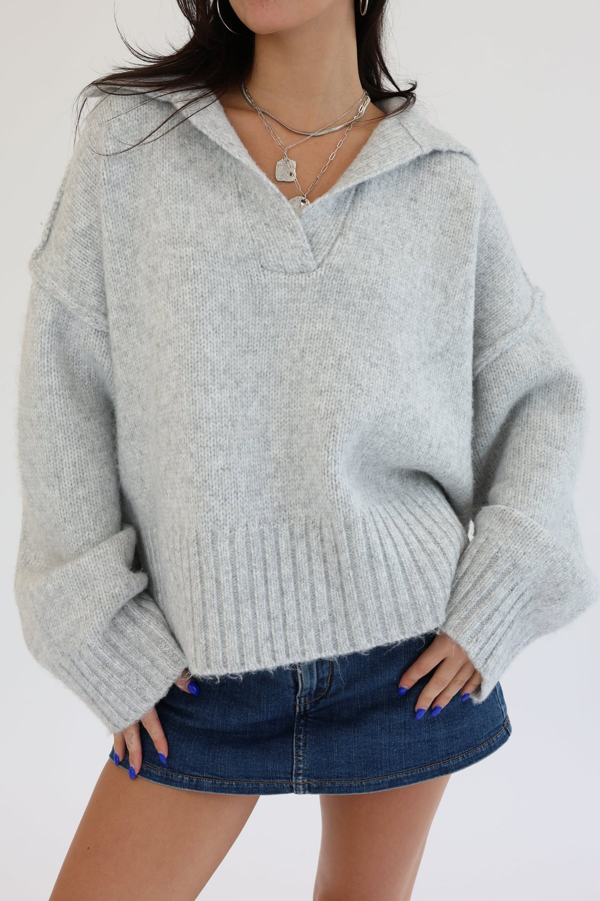 Amorette V-Neck Knit Top