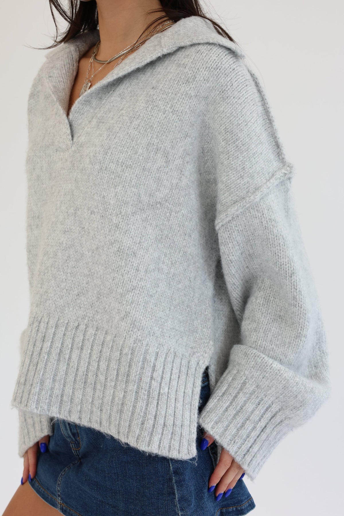Amorette V-Neck Knit Top