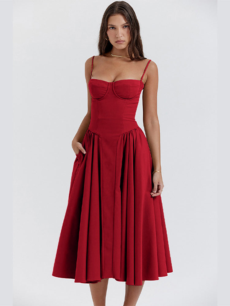 Avalon Corset Midi Dress