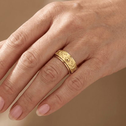 Bettany Celestial Spinner Ring - Gold