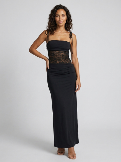 Brigitte Lace Maxi Dress - Black