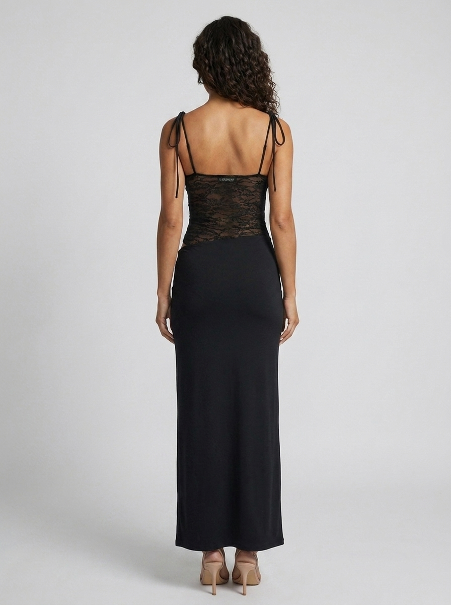 Brigitte Lace Maxi Dress - Black