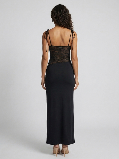 Brigitte Lace Maxi Dress - Black