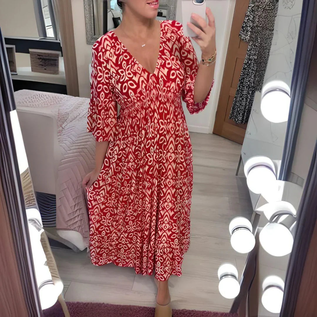 Cali Midi Dress - Red
