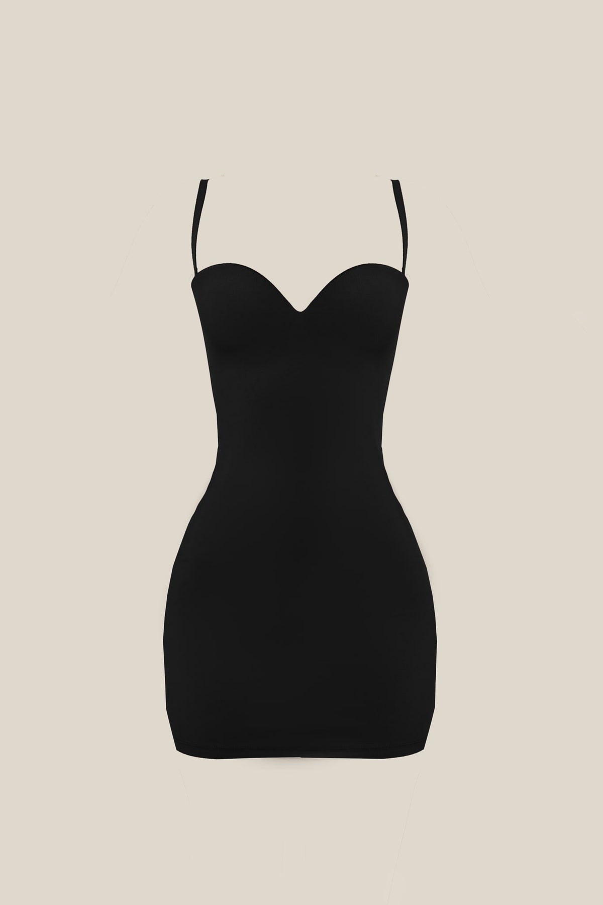 Calliope Sculpted Mini Dress - Black