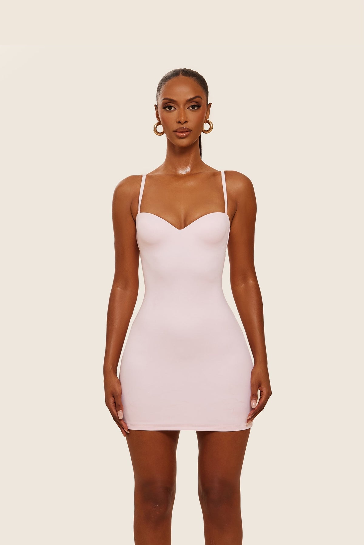 Calliope Sculpted Mini Dress - Pink