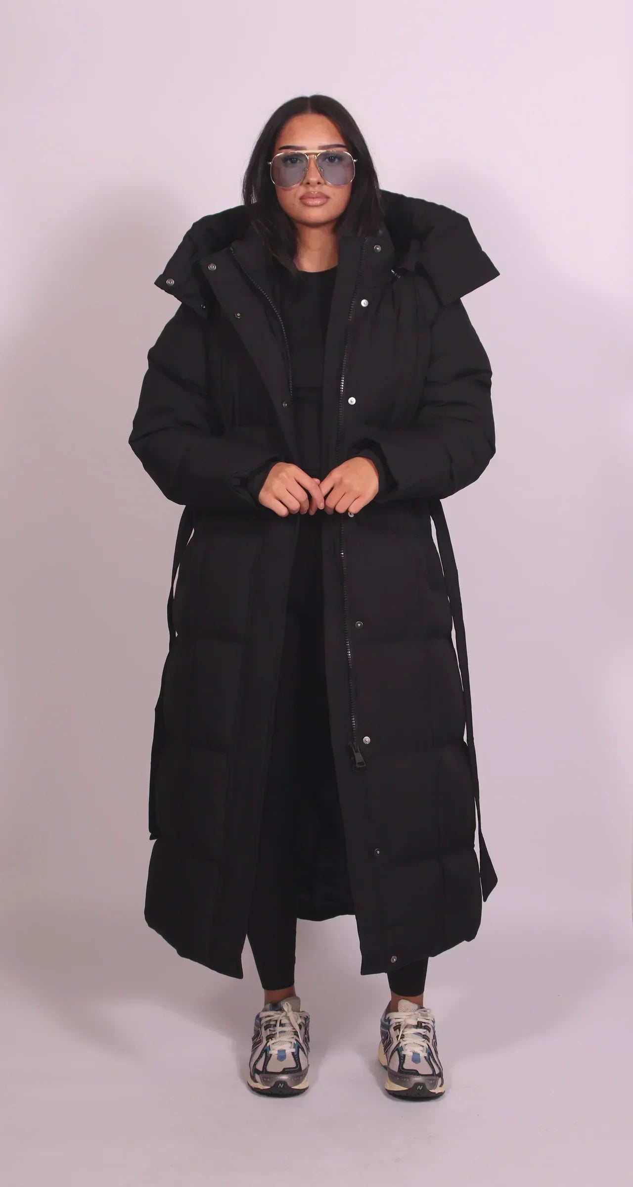 Carmen Long Belted Puffer Coat