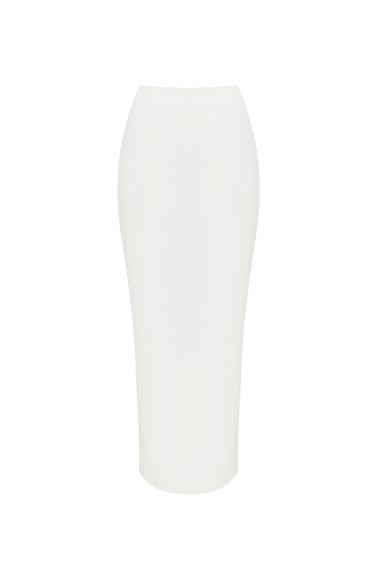 Carolena Satin Pencil Midi Skirt - Ivory