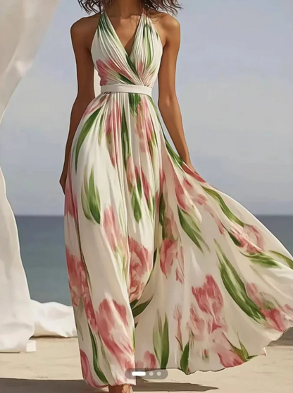 Cassia v Neck Maxi Dress