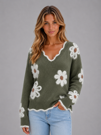 Dark Green Floral
