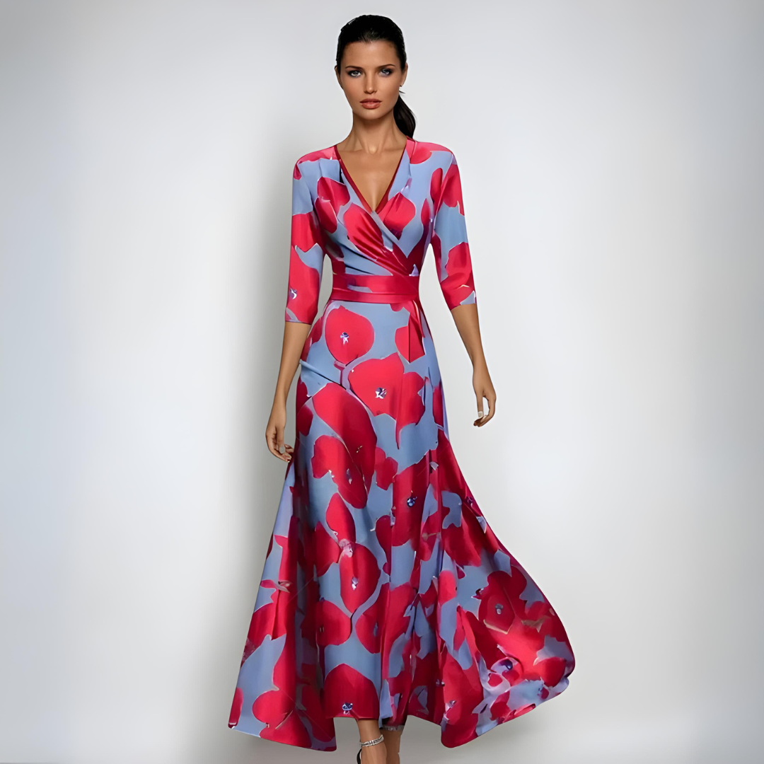 Celestine v Neck Maxi Dress