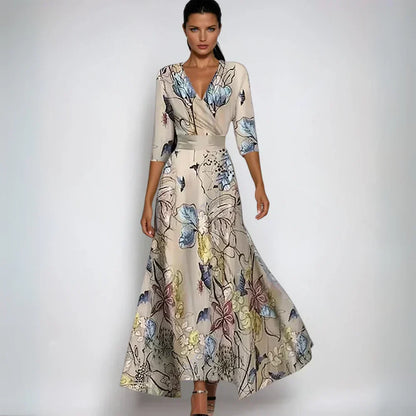 Celestine v Neck Maxi Dress