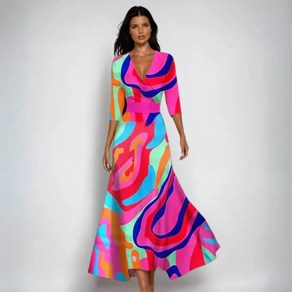 Celestine v Neck Maxi Dress